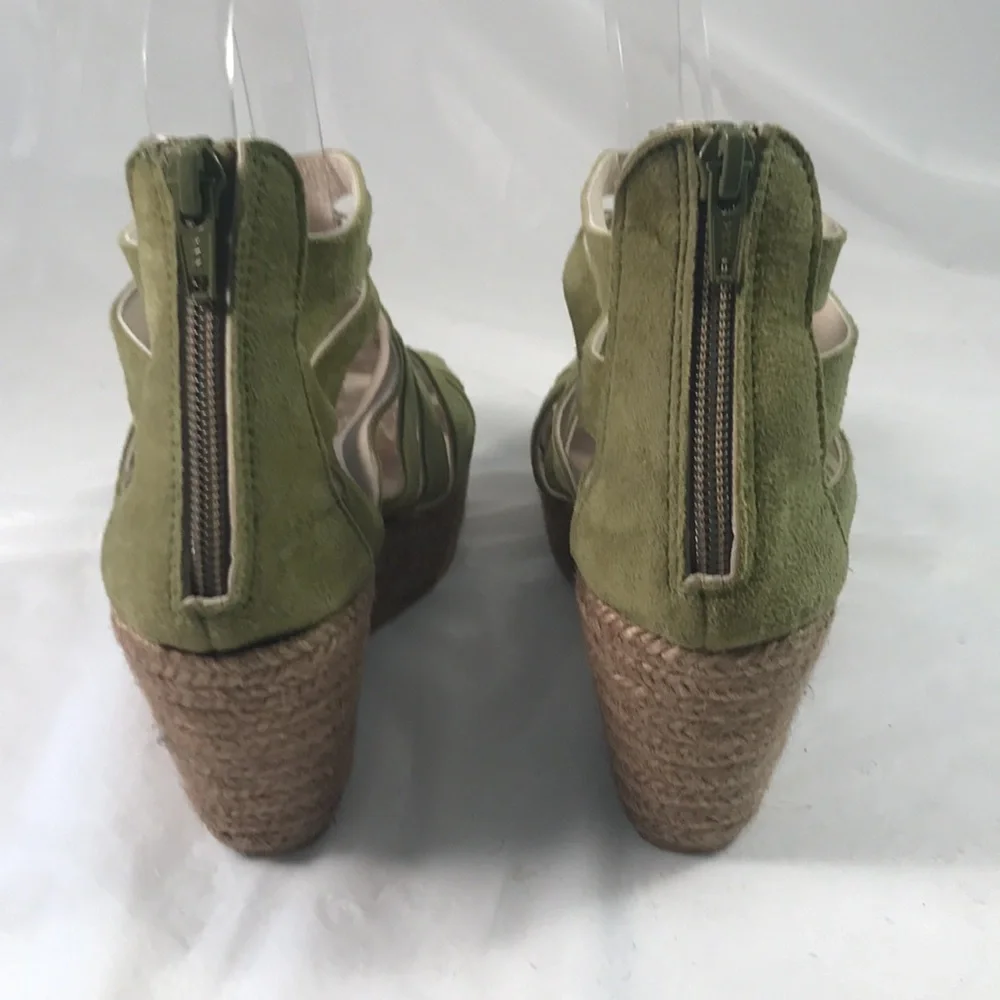 Cordani Women’s Electra Platform Wedge Heel Green Suede Boho Chic Sandal Bootie